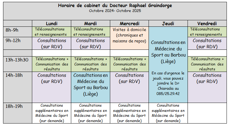 horaire